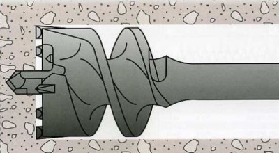 Проломной бур SDS MAX 50x550мм по бетону Проломной бур SDS MAX 50x550мм по бетону